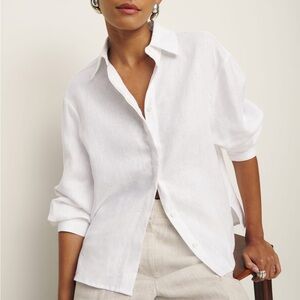 Reformation Andy Oversized Linen Shirt
